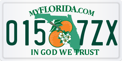 FL license plate 0157ZX