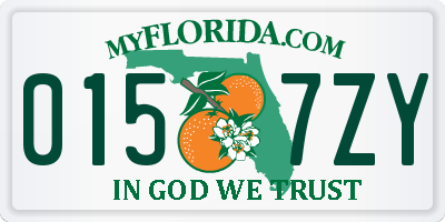 FL license plate 0157ZY