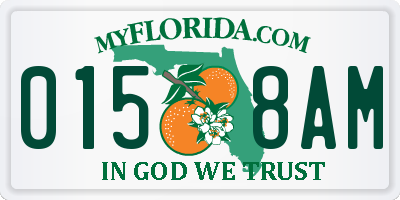 FL license plate 0158AM