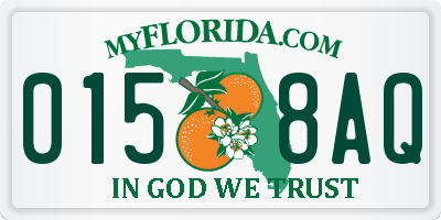 FL license plate 0158AQ