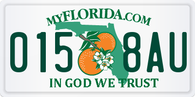 FL license plate 0158AU