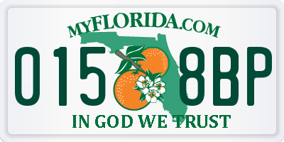 FL license plate 0158BP