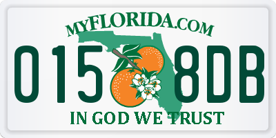 FL license plate 0158DB