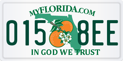 FL license plate 0158EE