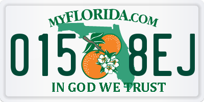 FL license plate 0158EJ