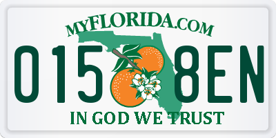 FL license plate 0158EN