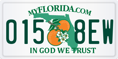 FL license plate 0158EW