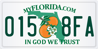 FL license plate 0158FA