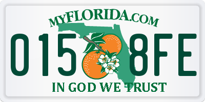 FL license plate 0158FE