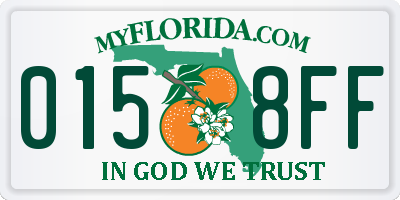FL license plate 0158FF