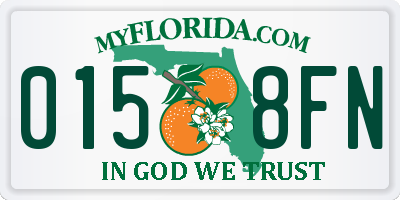 FL license plate 0158FN