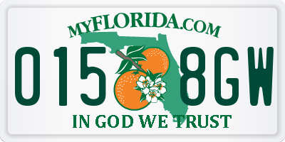 FL license plate 0158GW