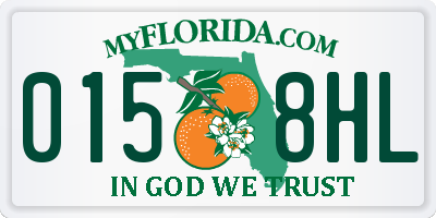 FL license plate 0158HL