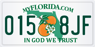FL license plate 0158JF