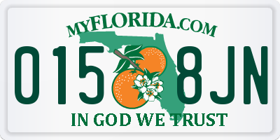FL license plate 0158JN