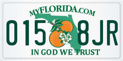 FL license plate 0158JR