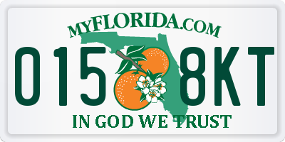 FL license plate 0158KT