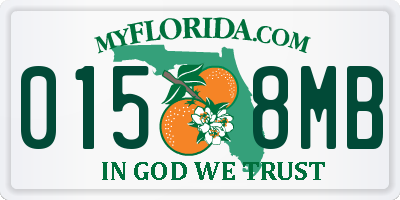 FL license plate 0158MB
