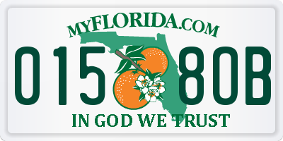 FL license plate 0158OB