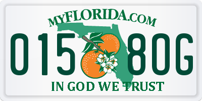 FL license plate 0158OG