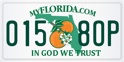 FL license plate 0158OP