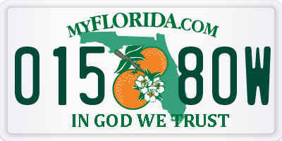 FL license plate 0158OW