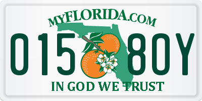 FL license plate 0158OY