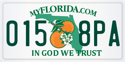 FL license plate 0158PA