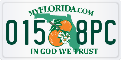 FL license plate 0158PC