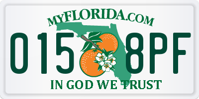 FL license plate 0158PF
