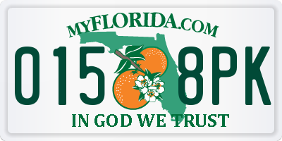 FL license plate 0158PK