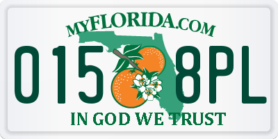 FL license plate 0158PL