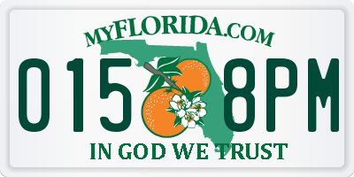 FL license plate 0158PM