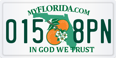 FL license plate 0158PN