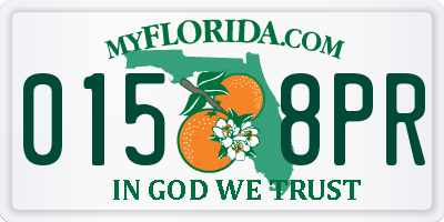 FL license plate 0158PR
