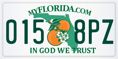 FL license plate 0158PZ