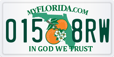 FL license plate 0158RW
