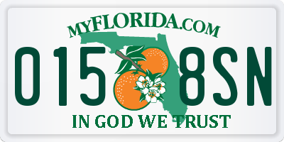 FL license plate 0158SN