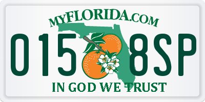 FL license plate 0158SP