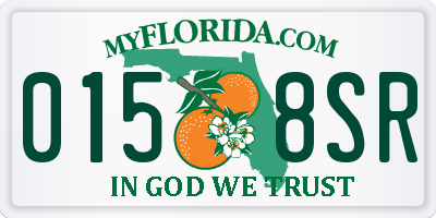 FL license plate 0158SR