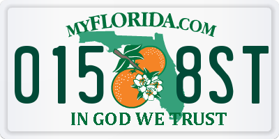 FL license plate 0158ST