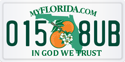 FL license plate 0158UB