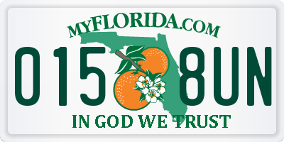 FL license plate 0158UN