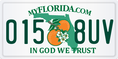 FL license plate 0158UV