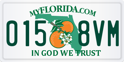 FL license plate 0158VM