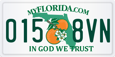 FL license plate 0158VN