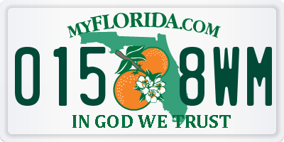 FL license plate 0158WM