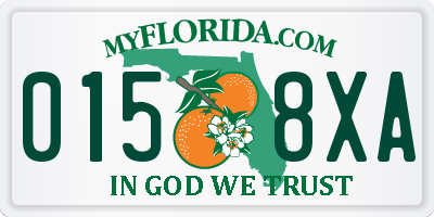 FL license plate 0158XA