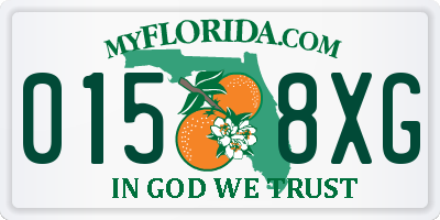 FL license plate 0158XG