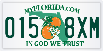 FL license plate 0158XM